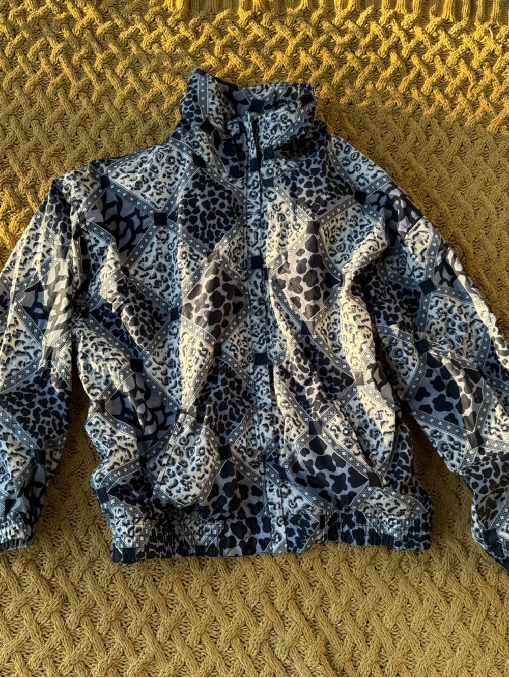Vintage EVR Women's Windbreak Track Jacket Full Zip Pockets Size XL 90s Mob Wife